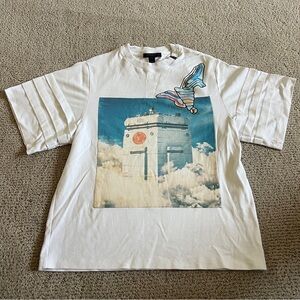 Louis Vuitton White Graphic Short Sleeve Tee